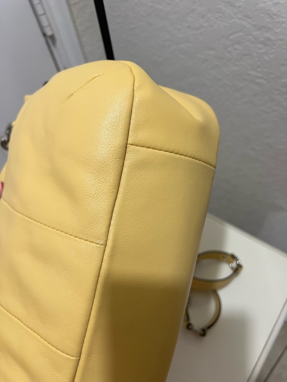 Coach Yellow Leather Shoulder Satchel with Removable Strap - Picture 5 of 8